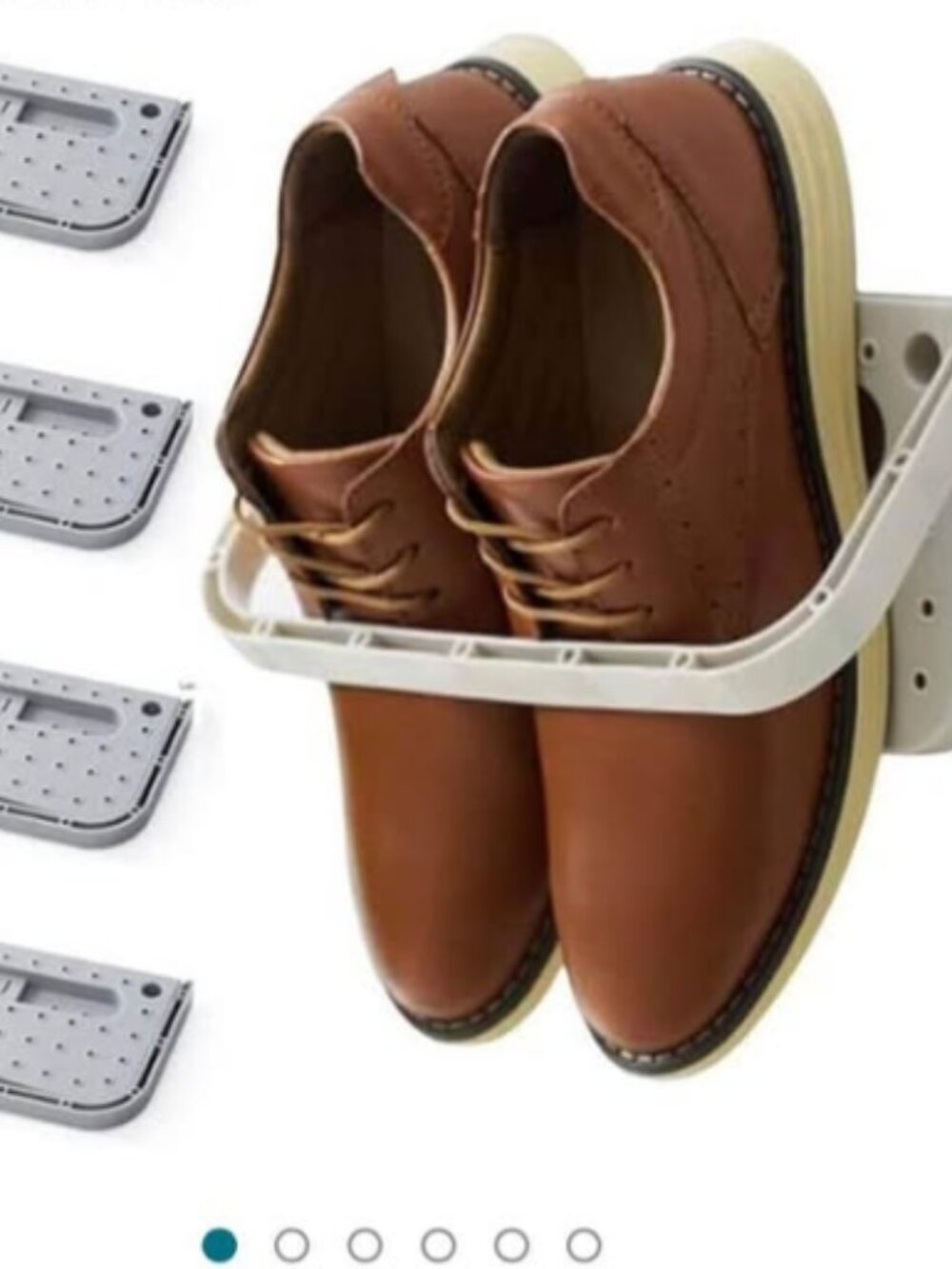4 Pack Hanging Plastic Shoe Rack Wall Mount
